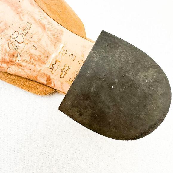 J. Crew Suede Round Toe Mules Slide On Heel Shoes Size 7 EUC - Picture 3 of 5